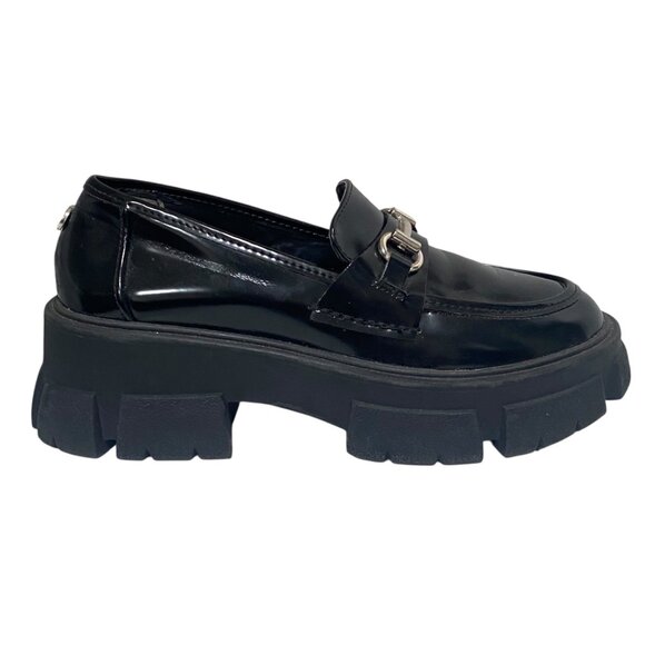 Steve Madden TRIFECTA Lugsole Loafers in Black Size 6.5 - Picture 1 of 8